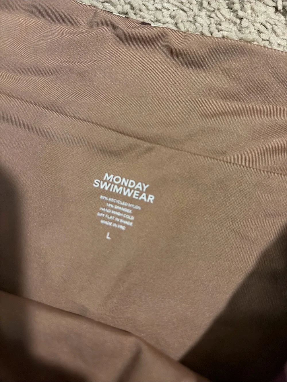 Monday Swimwear Morocco Top Sorrento Bottoms Brown Husk Geo Size Large
